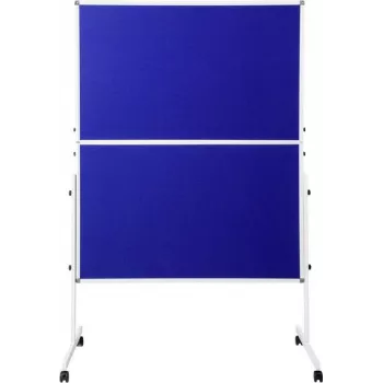SpeaKa Professional moderátorská stena SP-PB-B01 modrý filc 1250 x 1850 mm skladacia s kolieskami obojstranná SP-12058196