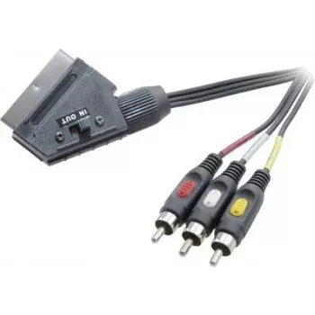 SpeaKa Professional SCART na 3x RCA Composite AV kábel 2m čierny SP-7869848