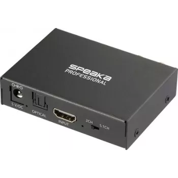 SpeaKa Professional SP-HDS-300 HDMI rozbočovač 1x2 s extrakciou audia 4K