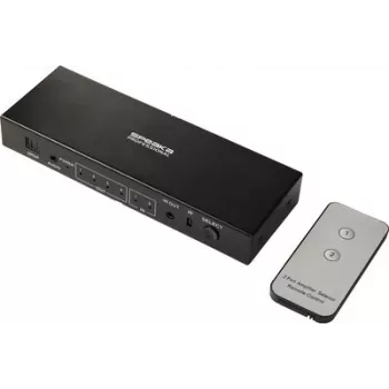 SpeaKa Professional SP-SWAP-500 2-portový HDMI KVM matrix switch s audio, 4K UHD, USB 2.0 hub, kov, čierna SP-13904372