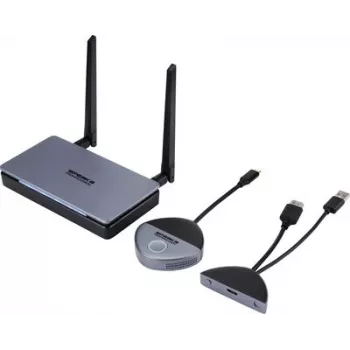 SpeaKa Professional SP-TR-500 USB-C bezdrôtový HDMI extender set, 30 m, 5 GHz/2,4 GHz, Full HD 1080p, bezpečný prenos (SP-13382652)