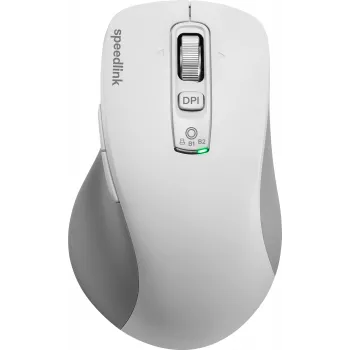SPEEDLINK VELORA nabíjateľná bezdrôtová myš, Bluetooth & 2,4 GHz, Smart Flying Scroll koliesko, biela SL-630310-WT
