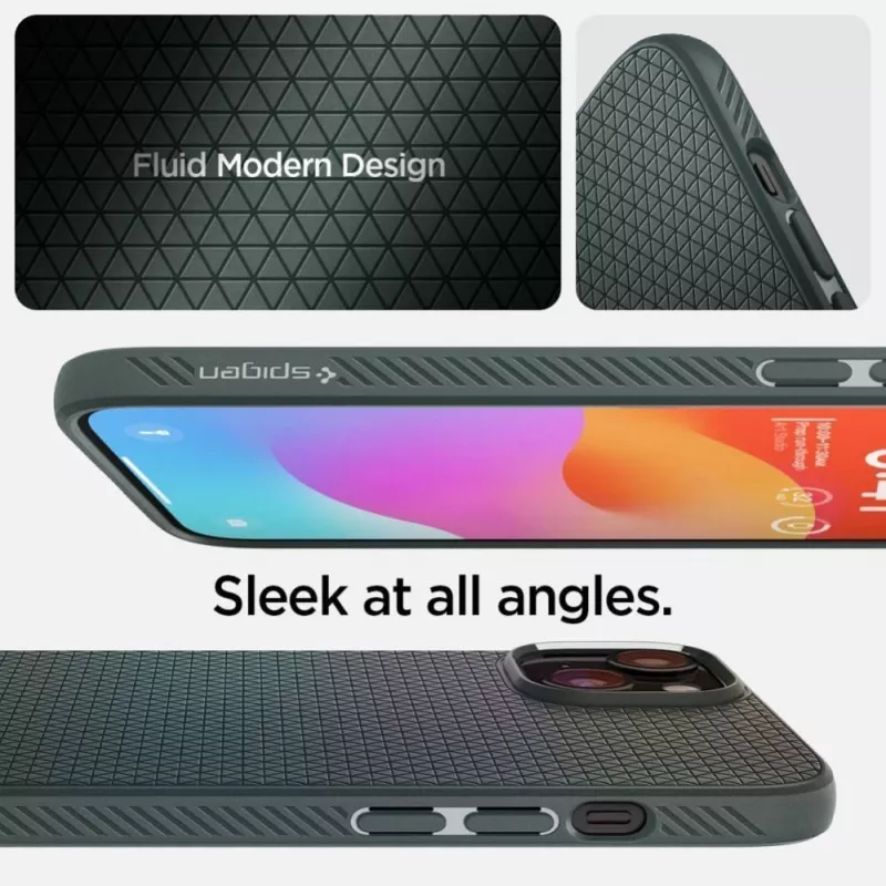 Spigen Liquid Air kryt pre iPhone 15 - Abyss Green