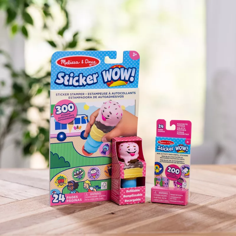 Spin Master Melissa & Doug Sticker WOW! Ice Cream samolepkový pečiatkovač a aktivity blok