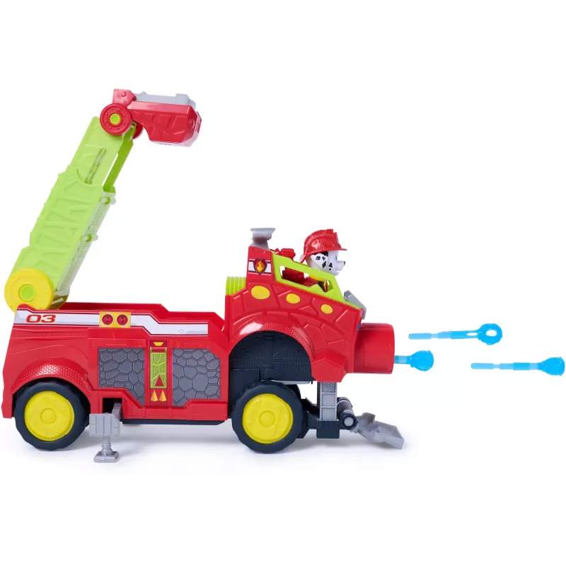 SPINMASTER Paw Patrol: The Dino Movie - Marshallovo extra veľké dinosaurové záchranárske hasičské auto