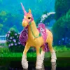 SPINMASTER Unicorn Academy - jednorožec Leaf (28 cm, so skutočnou hrivou a chvostom, odnímateľnou uzdečkou, sedlom a kefou)