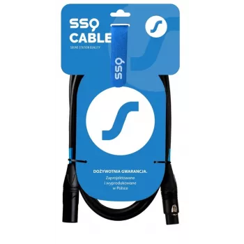 SSQ Cable XX1 - XLR-XLR mikrofónny kábel, 1 meter, čierna