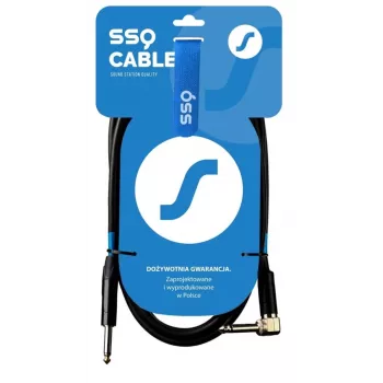 SSQ JMPJMK4 SS-1469 kábel jack mono - jack mono (90-stupňový uhol) 4 m čierny