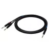 SSQ JSJM2 SS-1453 kábel jack stereo - 2x jack mono 2 m čierny