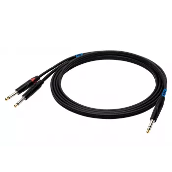 SSQ JSJM2 SS-1453 kábel jack stereo - 2x jack mono 2 m čierny