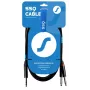 SSQ JSJM2 SS-1453 kábel jack stereo - 2x jack mono 2 m čierny