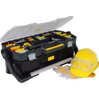 STANLEY 19 kufrík na náradie s organizérom STST1-70317 – 30,5L vysoko odolný polypropylén, čierny/žltý