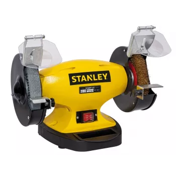 STANLEY 2-in-1 stolová brúska s brúsnym kotúčom a drôtenou kefou SXGBP150E