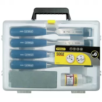 Stanley 5002 Series 6-dielna sada dlát do dreva v plastovom kufríku