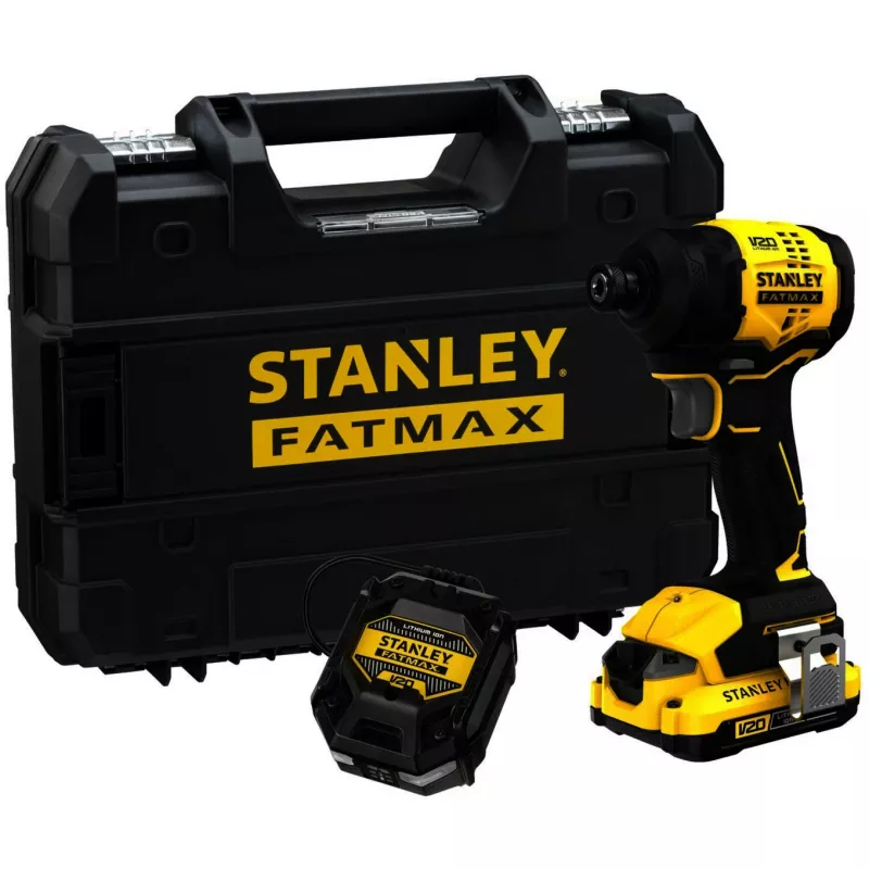 STANLEY akumulátorový rázový uťahovák SFMCF811D1T-QW, 18V, 2,0Ah Li-Ion, čierna/žltá, Pro-Stack kufrík