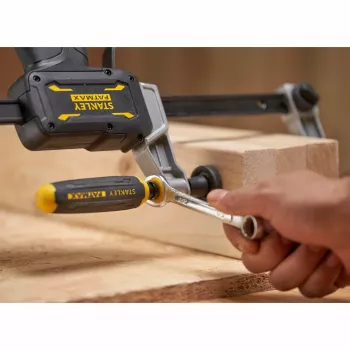 STANLEY FATMAX FMHT83008-0 ťažká F-zverák 460 mm s rýchloupínacou funkciou, čierna/sivá/žltá