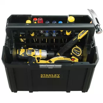 STANLEY FMST1-75794 TSTAK hlboká úložná krabica na náradie s vaničkou, 23 l, čierna/žltá
