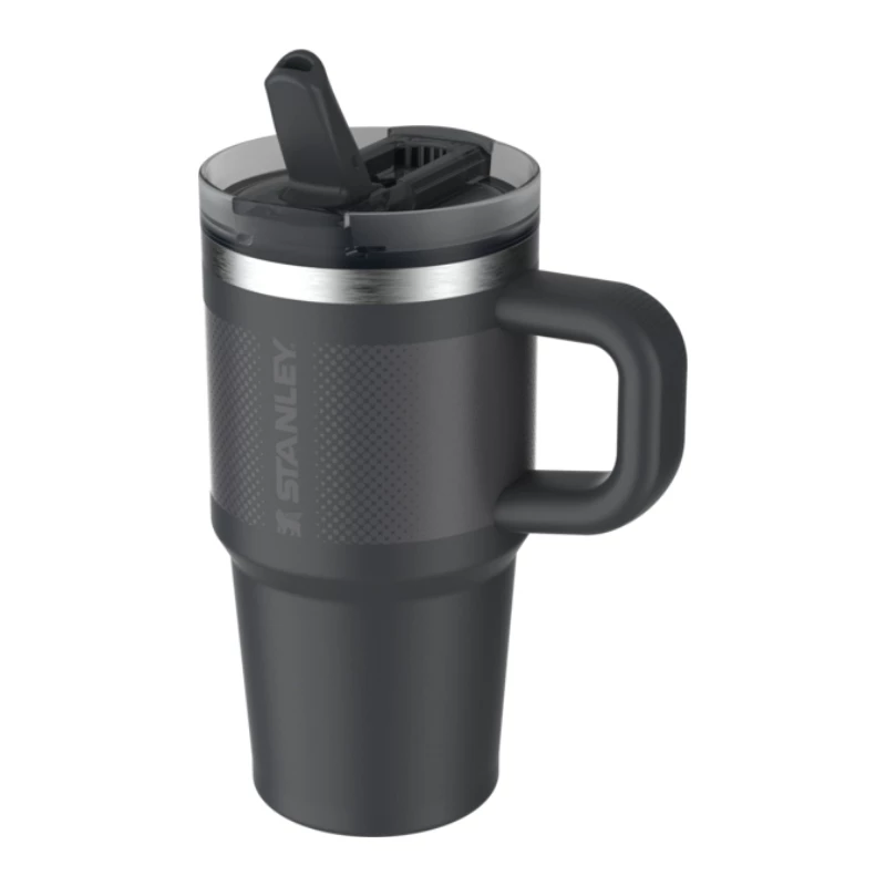 STANLEY Quencher ProTour Flip Straw tumbler 0,59L čierny termopohár so slamkou