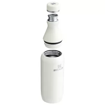 STANLEY The All Day Slim Bottle 0,35L lesklá krémová vákuovo izolovaná nerezová