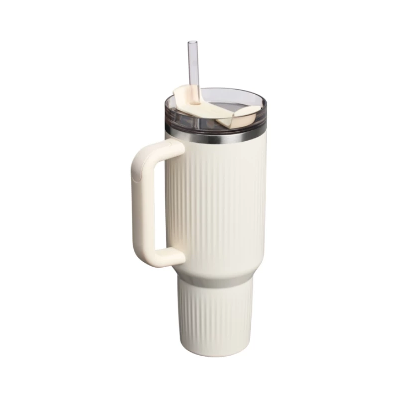STANLEY The Quencher H2.0 Fluted Tumbler 1,18L lesklá krémová so slamkou