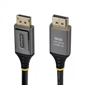 StarTech.com 0,5m DisplayPort 2.1 DP80 kábel - DisplayPort konektor samec na DisplayPort konektor samec - čierny