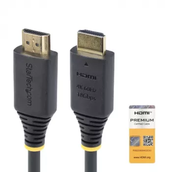 StarTech.com 1,5 m (4,9 ft) Premium Certified High Speed HDMI kábel, 4K60Hz, čierny