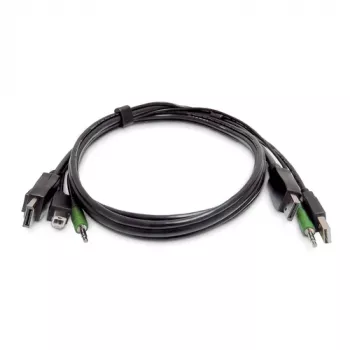 StarTech.com 2-portový DVI-D KVM prepínač s USB 2.0 hubom a zvukom - 1920x1200, oceľ (SK2DPMMKVM10-TAA)