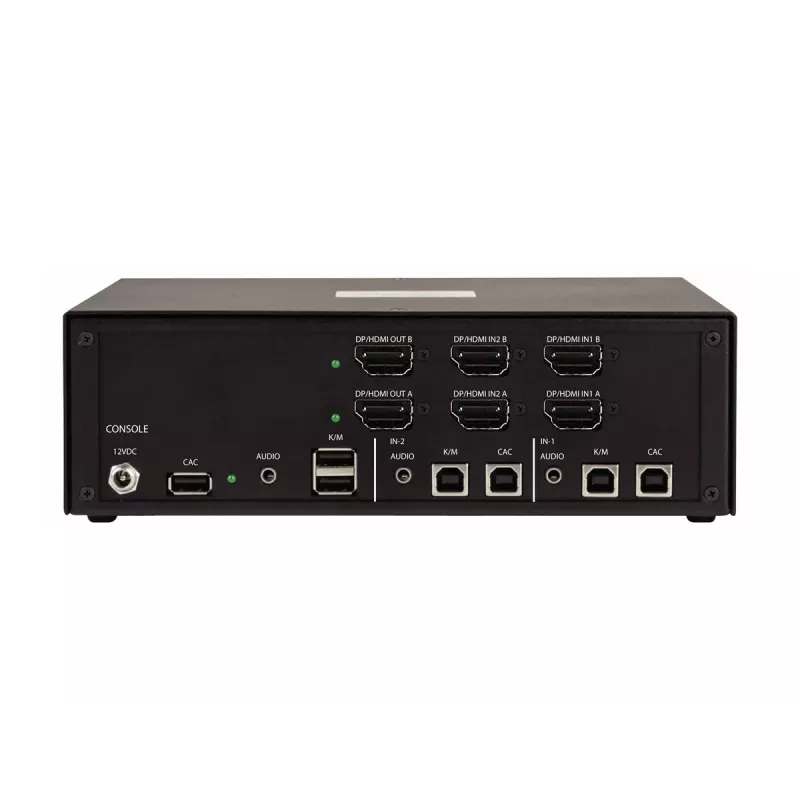 StarTech.com CK4-HP202C Zabezpečený 2-portový KVM prepínač pre dva monitory, HDMI/DisplayPort, 4K 60Hz, NIAP 4.0