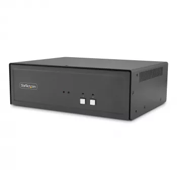 StarTech.com CK4-HP202C bezpečný 2-portový KVM prepínač pre dva monitory, HDMI/DisplayPort, 4K 60Hz, NIAP 4.0