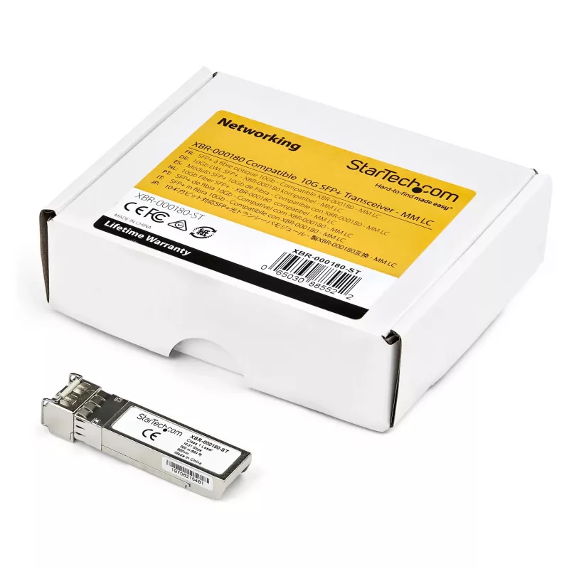 StarTech.com HPE JD092B kompatibilný SFP+ modul, 10GBASE-SR, 10GbE Multi Mode (MMF) optický transceiver, 10GE Gigabit Ethernet SFP+, LC konektor, 300m, 850nm, DDM, HPE 5120, 55005810 - doživotná záruka