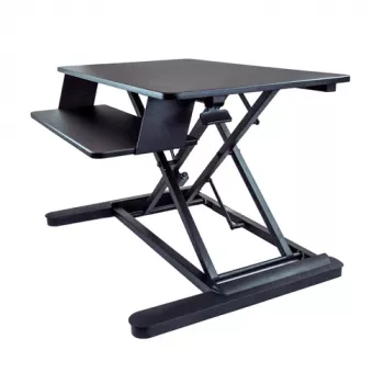 StarTech.com konvertor stola na sedenie a státie s odkladacou plochou na klávesnicu - plocha 89 x 53 cm - ergonomický výškovo nastaviteľný nadstavec na státie - vhodný pre 2 monitory - predmontovaný - čierny - 30