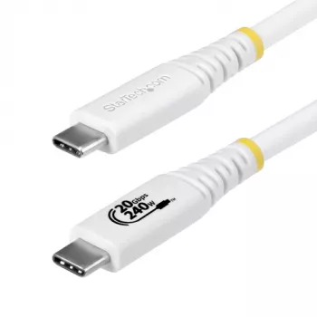 StarTech.com USB4 USB-C na USB-C kábel, 20 Gbps, 240W PD, 2 m, biely