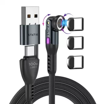 Statik 360 Pro Kábel 2.0 iba USB-C; 1 m, čierny