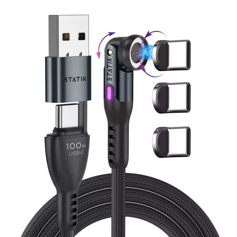 Statik 360 Pro Kábel 2.0 iba USB-C; 1 m, čierny