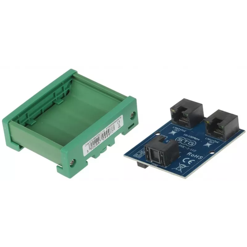 STG STG-SW-POE-3-110 PoE switch / extender, 2 PoE porty + 1 uplink, 10/100 Mbit/s