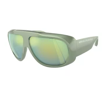 Slnečné okuliare Armani Exchange Unisex AX4143SU83542 obdĺžnikové plný rám plast čierna tmavosivá 67mm