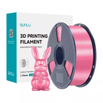Sunlu PLA+ Silk filament 1,75 mm pink 1 kg – vysoko lesklý hodvábny povrch pre FDM 3D tlačiarne