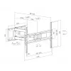 Sunne Full-Motion TV nástenný držiak 37-86 palcov čierny 50 kg