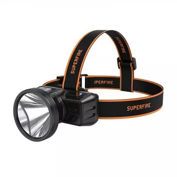 Superfire HL51 Čelová lampa, 160 lm, Micro-USB, 4 režimy, 300 m