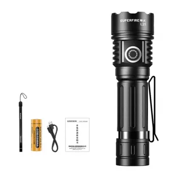 Superfire L21 baterka 2300 lúmenov P70 LED USB-C nabíjateľná IP44