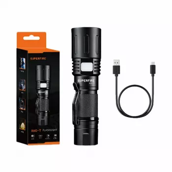 Superfire X60-T baterka 1500 lúmenov USB Type-C nabíjateľná