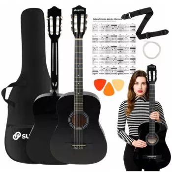 SUPRIMO CGS2 BK koncertná gitara 4/4 čierna pre začiatočníkov