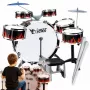 SUPRIMO K-DRUMS 2 veľká detská bicie súprava so 6 bubnami, červená/čierna