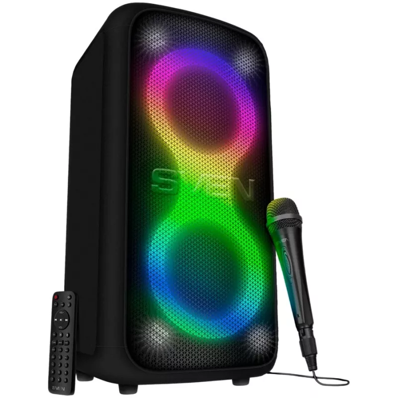 SVEN PS-960 2.0 prenosný Bluetooth reproduktor 160W TWS FM USB LED čierny