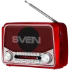 Reproduktor SVEN SRP-150 prenosný, červený (3W, Bluetooth, FM/AM/SW, USB, microSD, baterka, batéria)