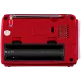 Reproduktor SVEN SRP-150 prenosný, červený (3W, Bluetooth, FM/AM/SW, USB, microSD, baterka, batéria)