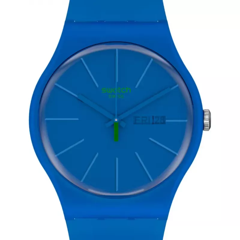 Swatch New Gent SO29N700 pánske hodinky modré biokeramika 41 mm
