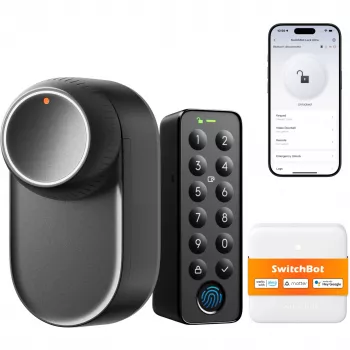 SwitchBot Ultra Touch Bundle čierna, Lock Ultra čierna, Keypad Touch, Hub Mini