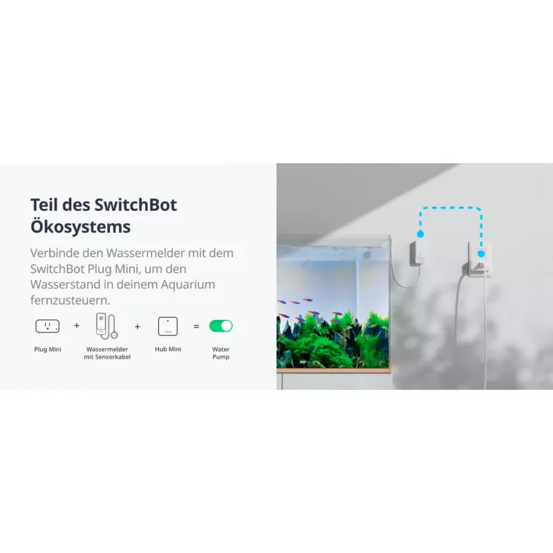 SwitchBot Wi-Fi detektor úniku vody so senzorovým káblom