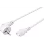 Sygonix SY-5043438 napájací kábel CEE 7/7 na IEC C13 biely 5 m